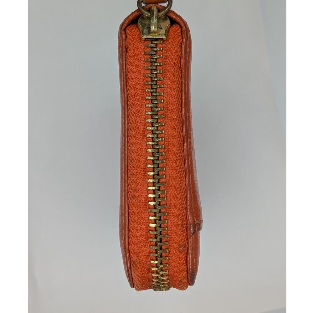Coach Ashley Vintage Wallet Coral Orange Leather Zip Around Organizer Y2K - Picture 6 of 16